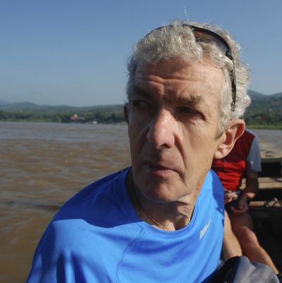 Arthur Brittenden Cycling on the  tour with redspokes